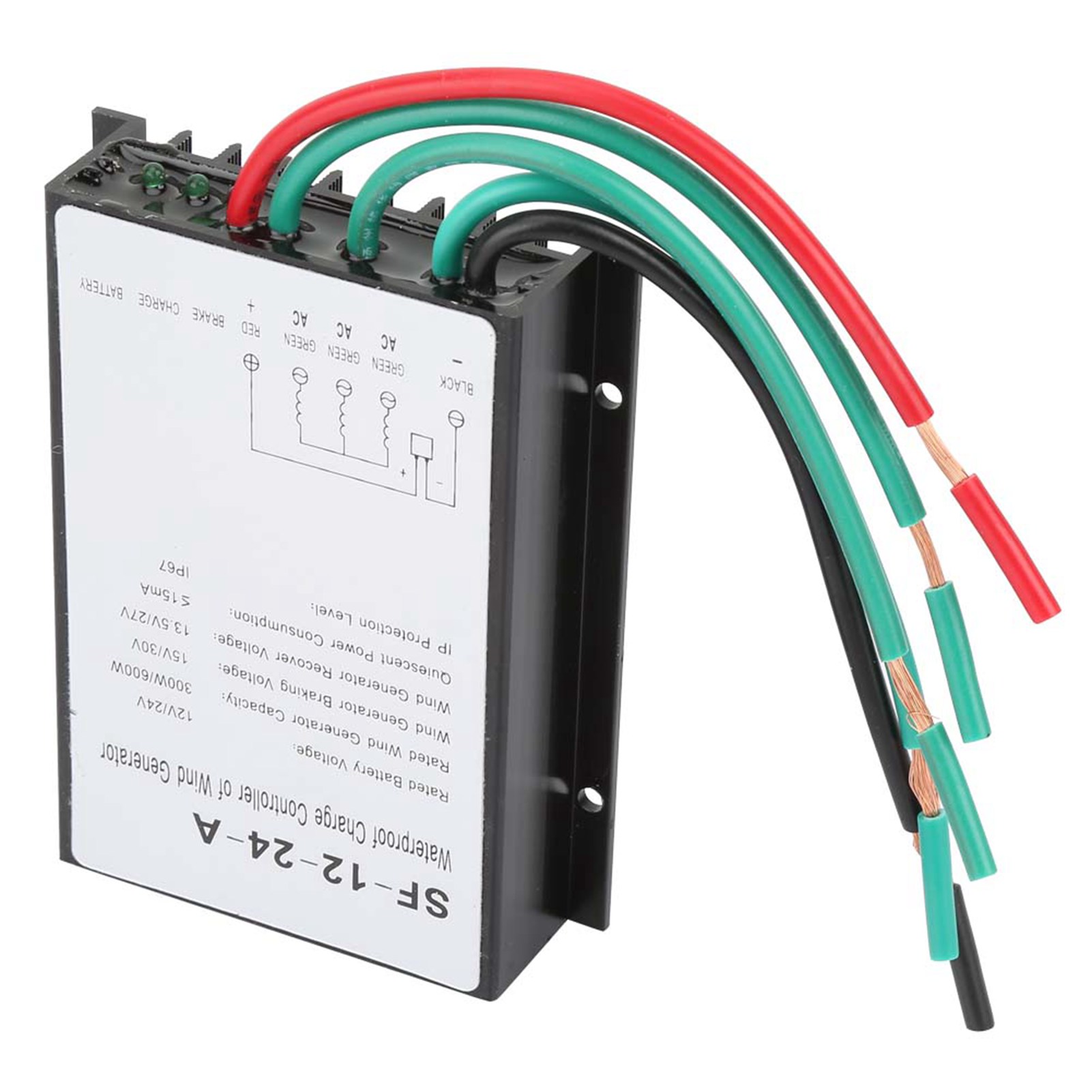 Wind Turbine Generator - Windturbine-laadregelaar 300W/600W Waterdichte windturbinegeneratorregelaar Regulator Windturbine-regelaar