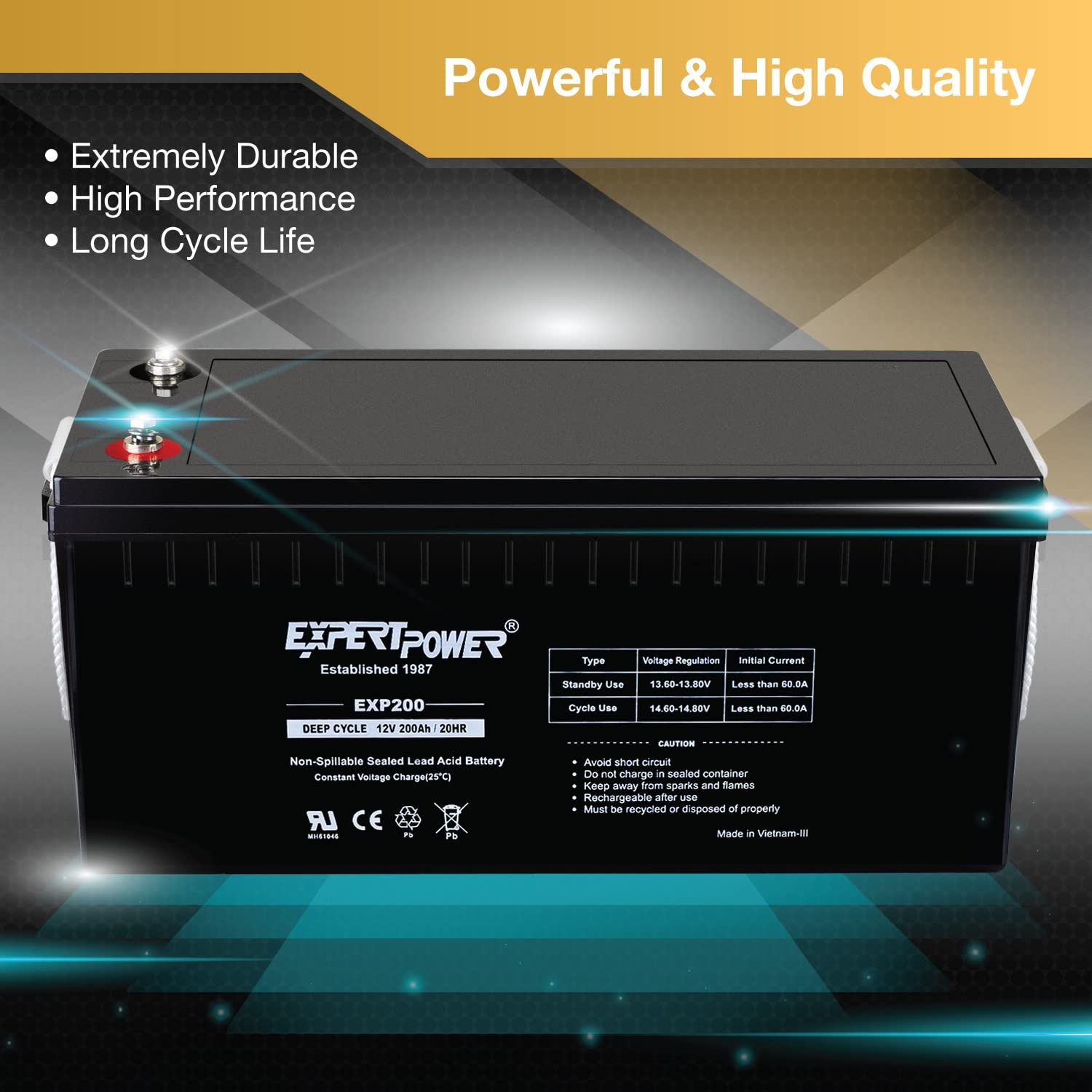 Agm Deep Cycle Battery - EXP200 12V 200Ah AGM Deep Cycle