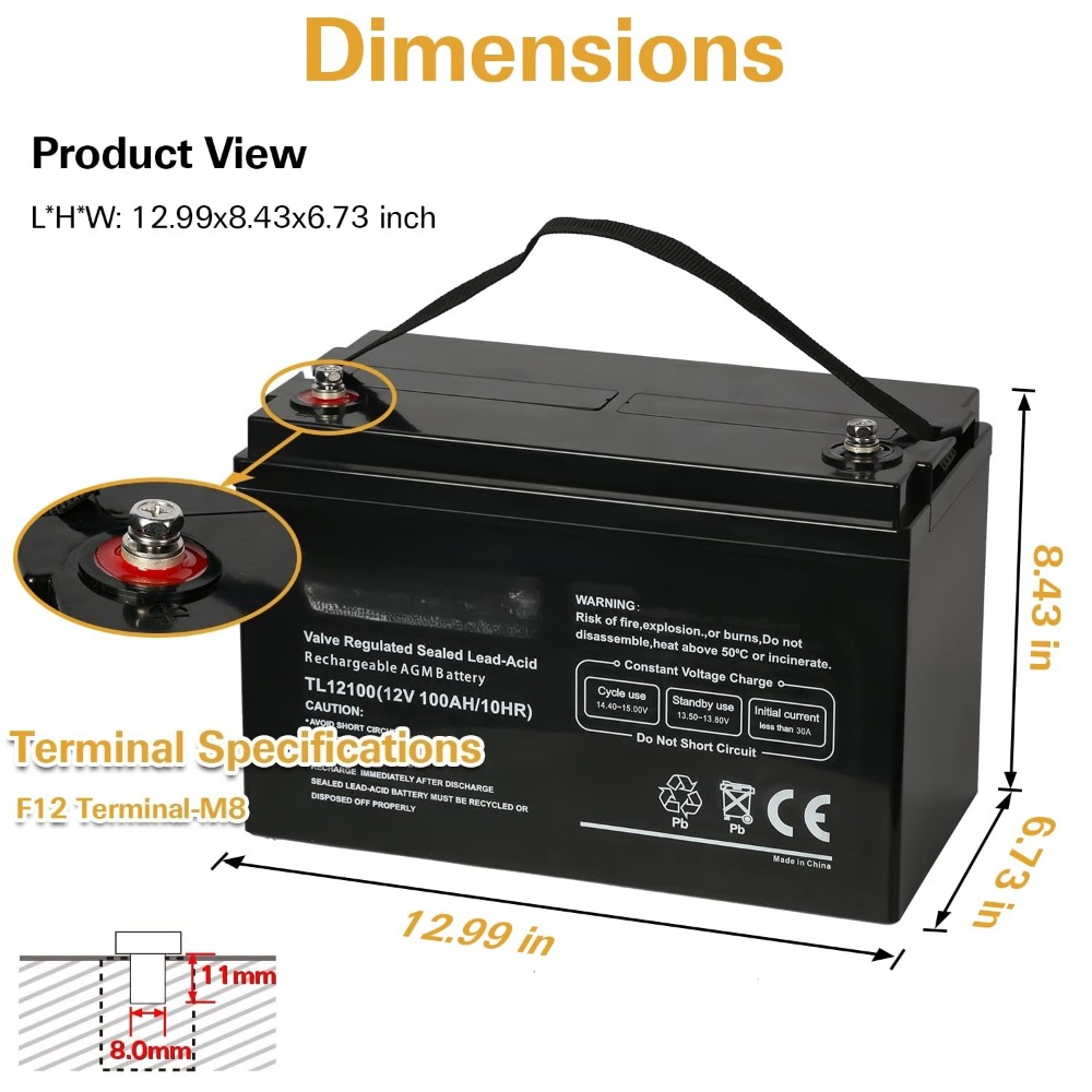Deep Cycle AGM 12 Volt 100Ah B - Agm Deep Cycle Battery recensie en prijs