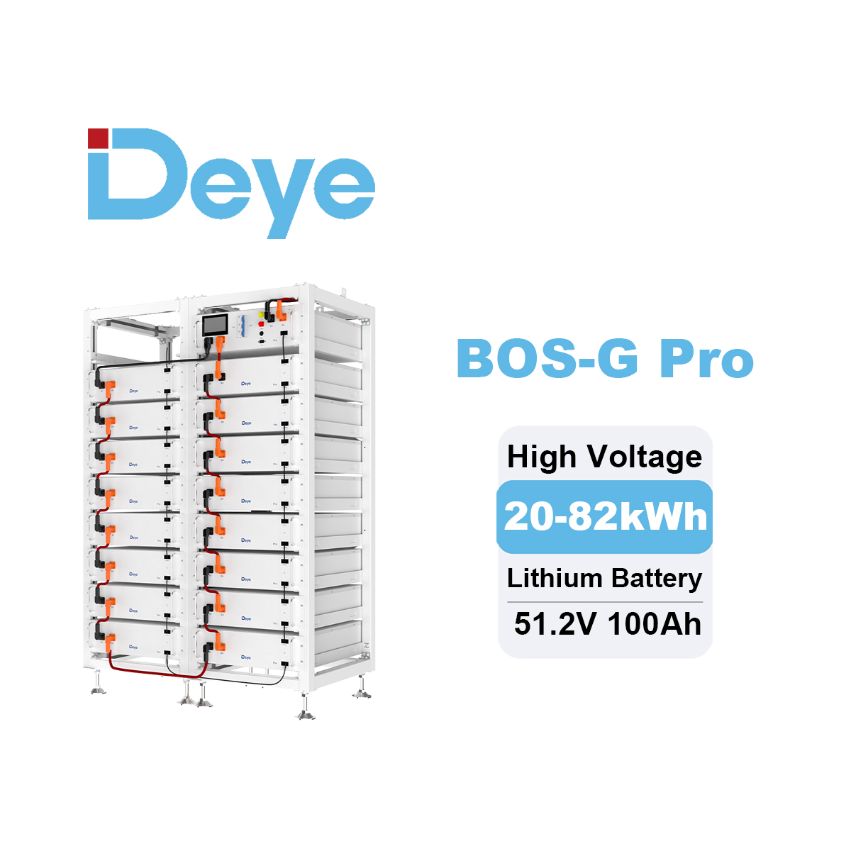 Deye LiFePO4 ESS BOS-G Pro hoo - Lithium Battery 100Ah recensie en prijs