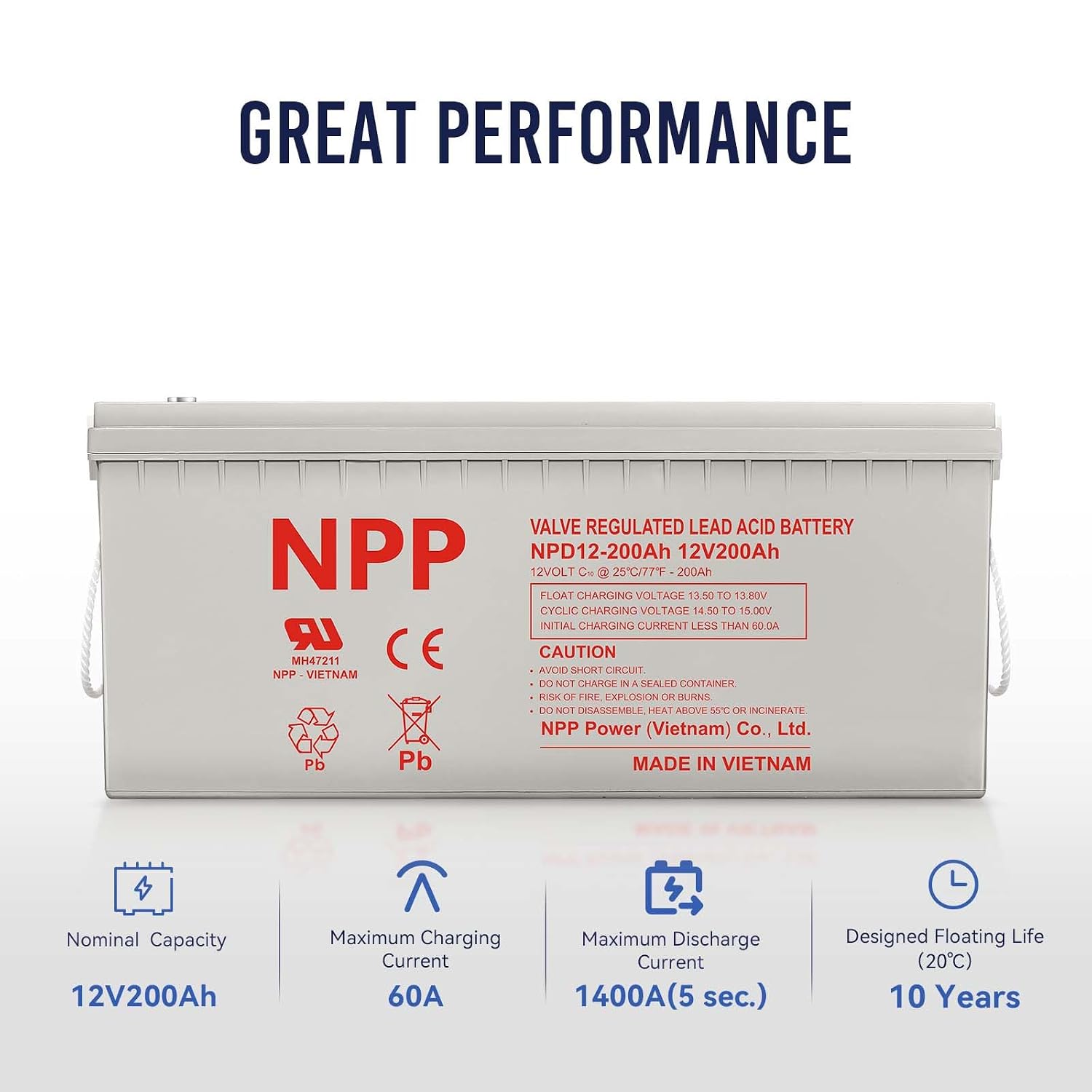 12V 200Ah AGM Deep Cycle accu, - Agm Deep Cycle Battery recensie en prijs