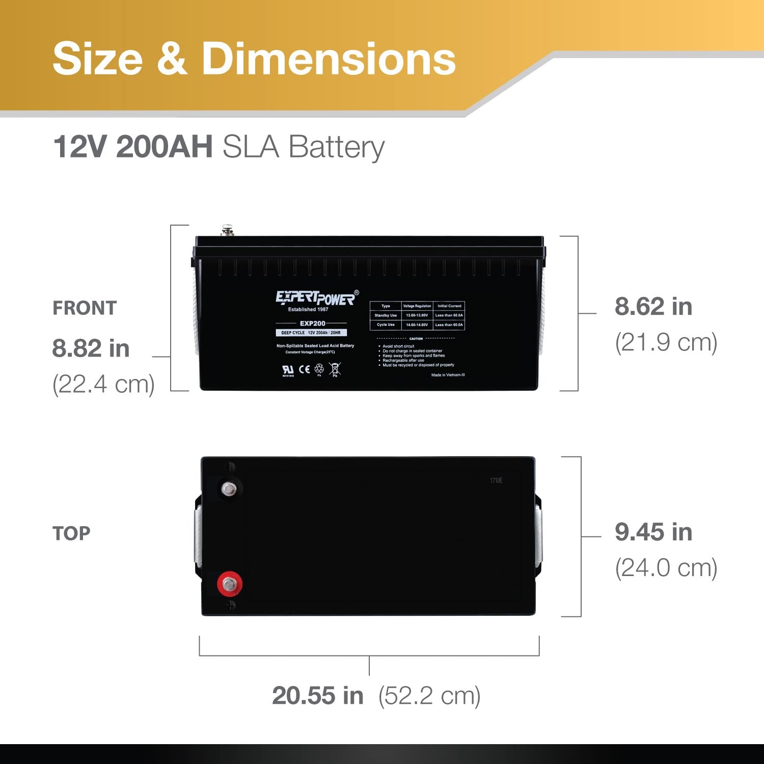 EXP200 12V 200Ah AGM Deep Cycl - Agm Deep Cycle Battery recensie en prijs