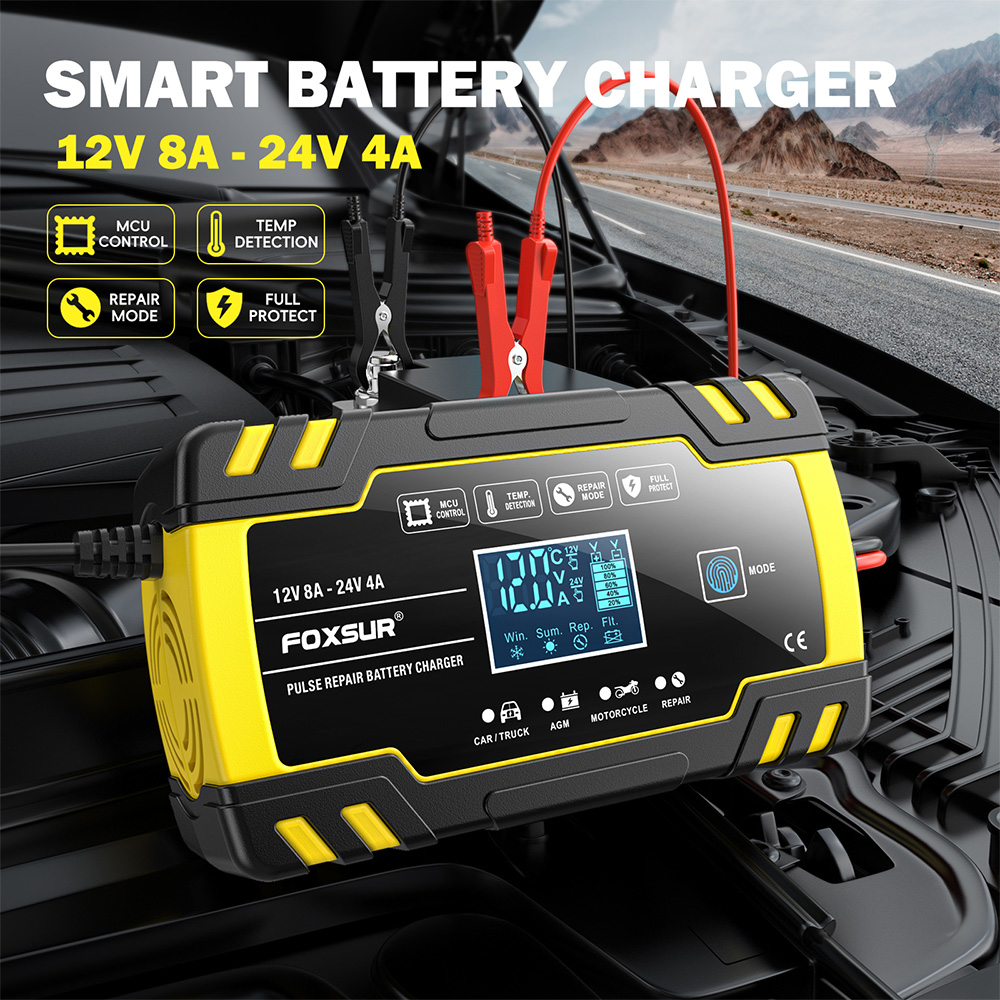FOXSUR FBC122408D 12V 8A 24V 4 - Agm Deep Cycle Battery recensie en prijs